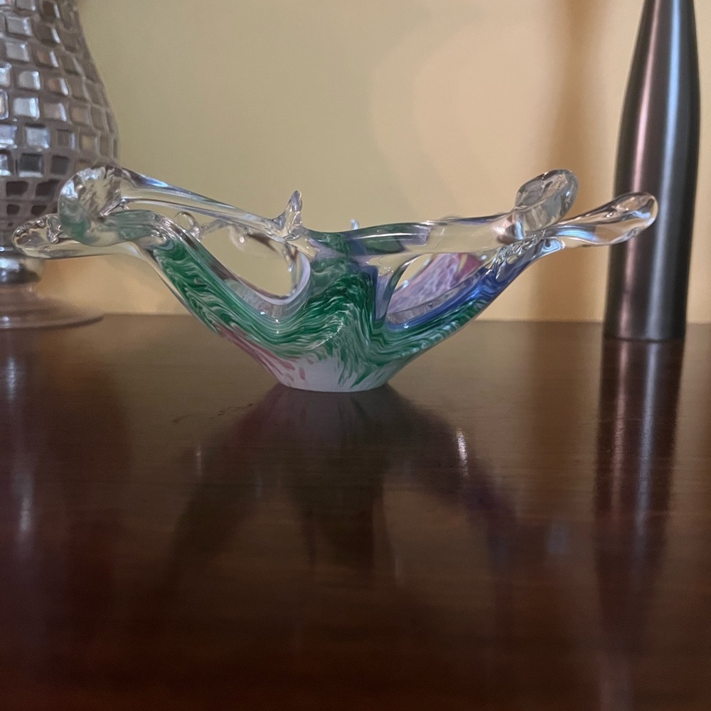 Murano Multicolor Star-Shaped Glass Art Piece